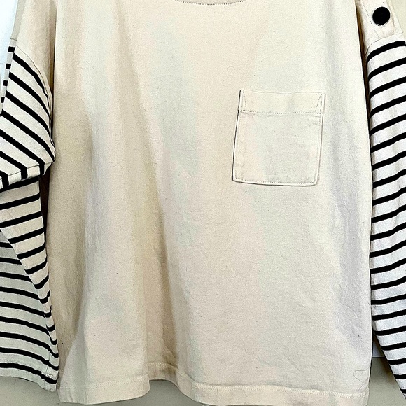 J.Crew Nautical Pullover Top w/ Buttons - Picture 2 of 8